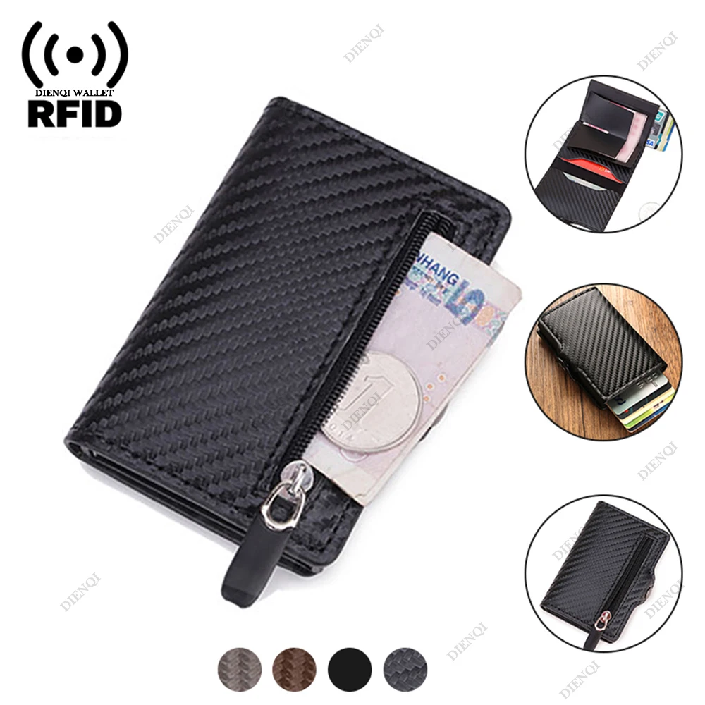 Portafoglio Uomo Slim In Pelle Con Protezione RFID - Porta Carte, Banconote E Monete, Design Compatto - Foto 4