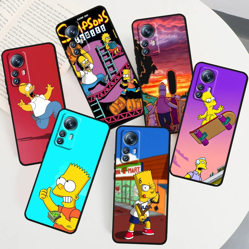 Anime Cute The Simpson Cool Phone Case Per Xiaomi Mi 13 12T 12 11T 11I 11 A3 10T 10 Cc9E 9 Pro Lite Ultra 5G Cover Black Funda