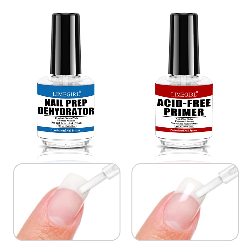 Nail Prep Dehydrator Gel And Acid Free Primer Adhesive Desiccant Acrylic Nails Bonder Gel Balancing Oil Skin Solutions Nail Gel Nail Primer Nail Dehydrator Gel Polish Base and Top Coat