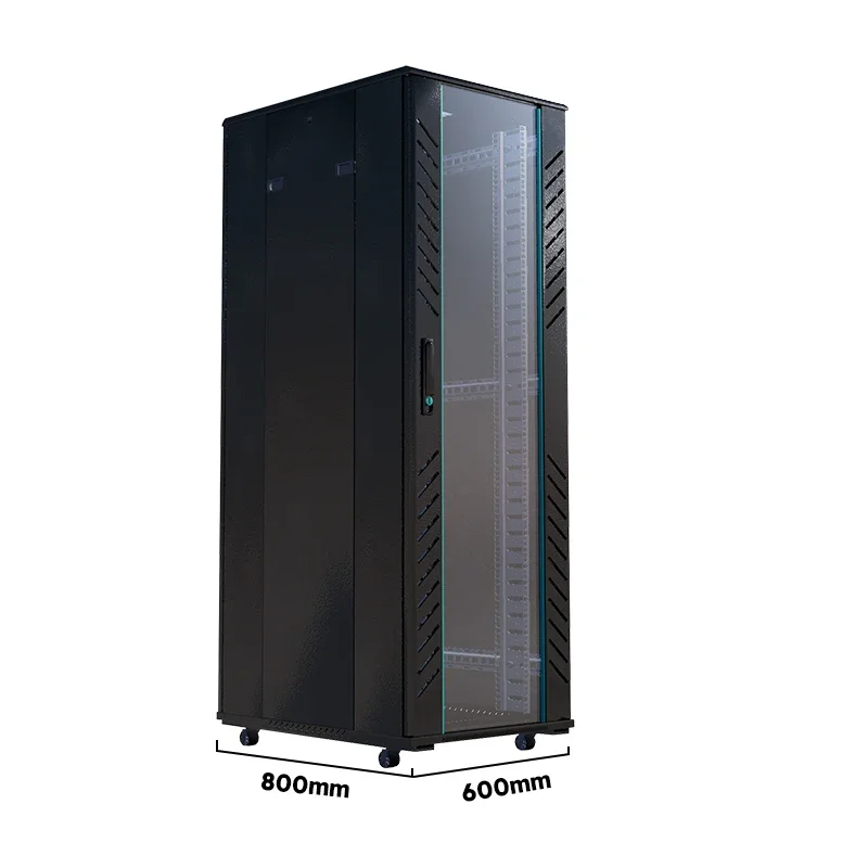 Data Cabinet 600*800 Floor-Standing Server Rack 19inch Network Cabinet 12/16/20/24/28/32/38/42U with Glass Door 4