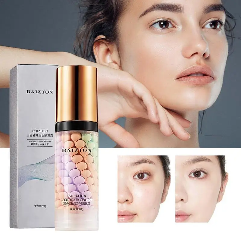 3-color Repairing Isolation Cream 1-step Tricolor Correcting Facial Serums Face Makeup Primer Base Isolation Cream Makeup Primer facial primer makeup primer