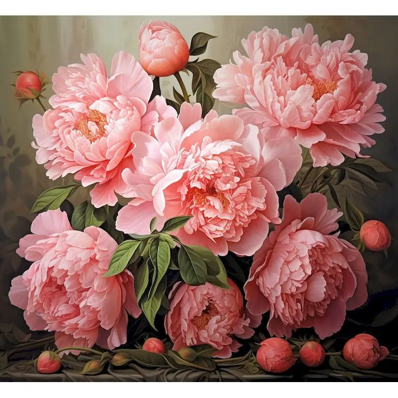 GATYZTORY Frame Pink Flowers DIY Painting By Numbers Kit Modern Wall Art  Picture Acrylic Paint By Numbers Canvas Painting For Ar - AliExpress