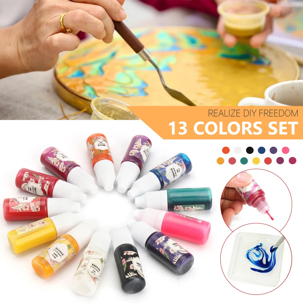 13 Coloring/Set Pigments Drop Glue Translucent Color Mixing DIY Handmade Coloring For Soap Slime Crystal Jewelry Making