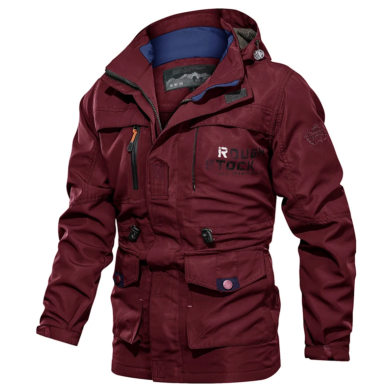 Nuevas chaquetas tácticas para exteriores de invierno para hombre, cazadora militar de longitud media para acampada M65 de felpa cálida con múltiples bolsillos del Ejército de EE. UU., gran oferta