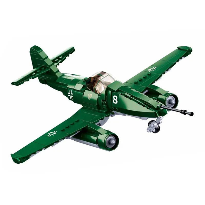 Militare Ww 2 Ii Battle Of Fpmesserschmitt Me-262 Fighter Army Arma Building Blocks Kit Mattoni Modello Classico Giocattoli Regalo