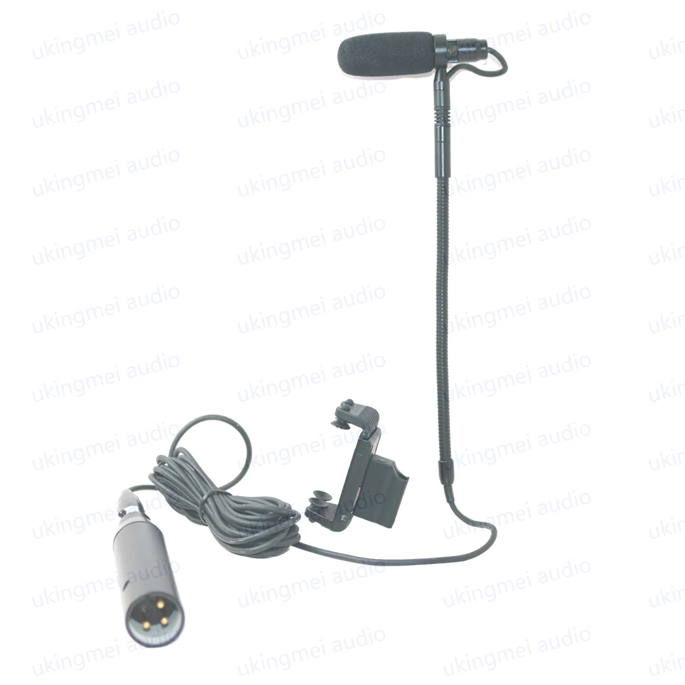 TA3 Musical Instrument Microphone for Violin and Viola Acoustic Violin Fiddle Gooseneck Microphone for AKG Bodypack Transmitter