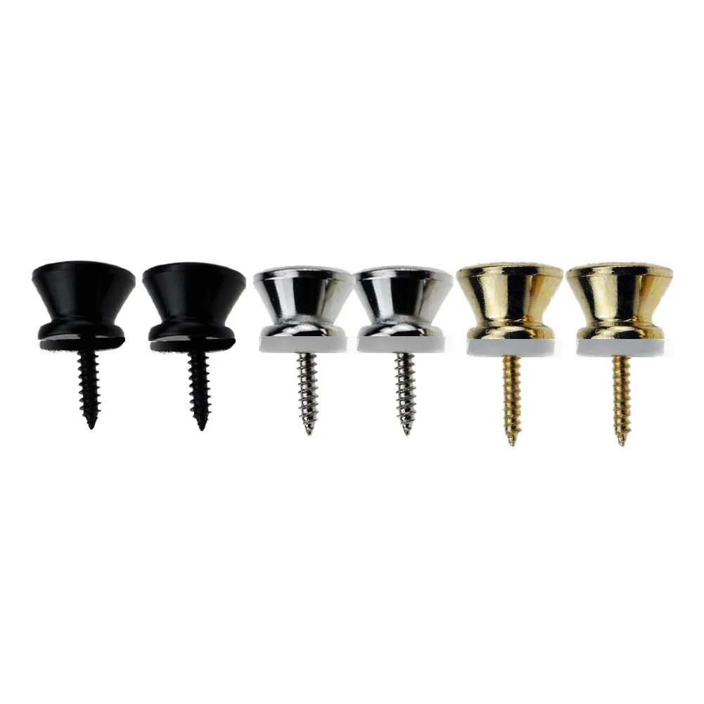 2pcs Guitar Strap Button Strap Fixing Pin With Fixing Screw Bass Ukulele Belt Buckle Buttons Guitar Accessories