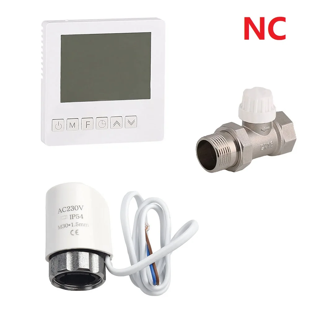 

Smart Water Heating TemperatureController Set Actuator+DN15 Valve+LCD Thermostat Temperature Controller Adjustment Switches Tool