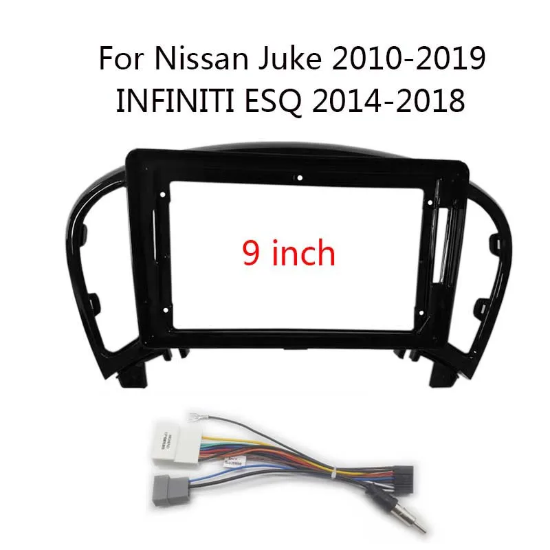 

9-дюймовый автомобильный радиоприемник для Nissan Juke / INFINITI ESQ, установка, крепление для приборной панели, пластиковая панель, рамка, комплект, облицовка, лицевая панель
