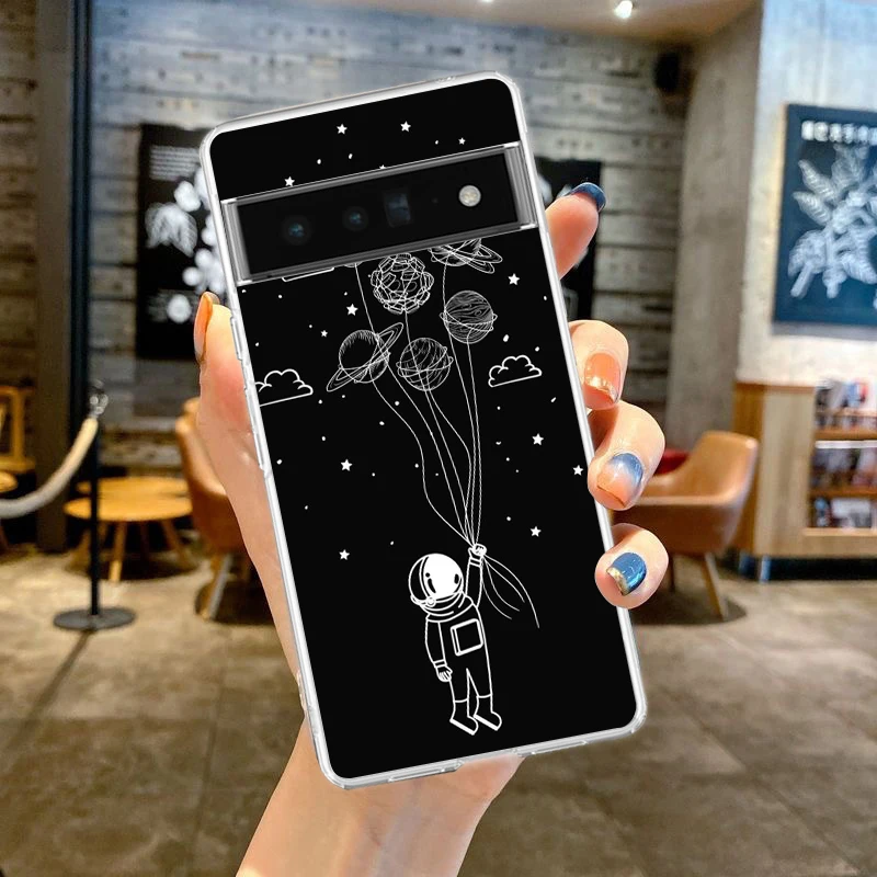 Starry Sky Shockproof Silicone Phone Case - Transparent Protective Cover