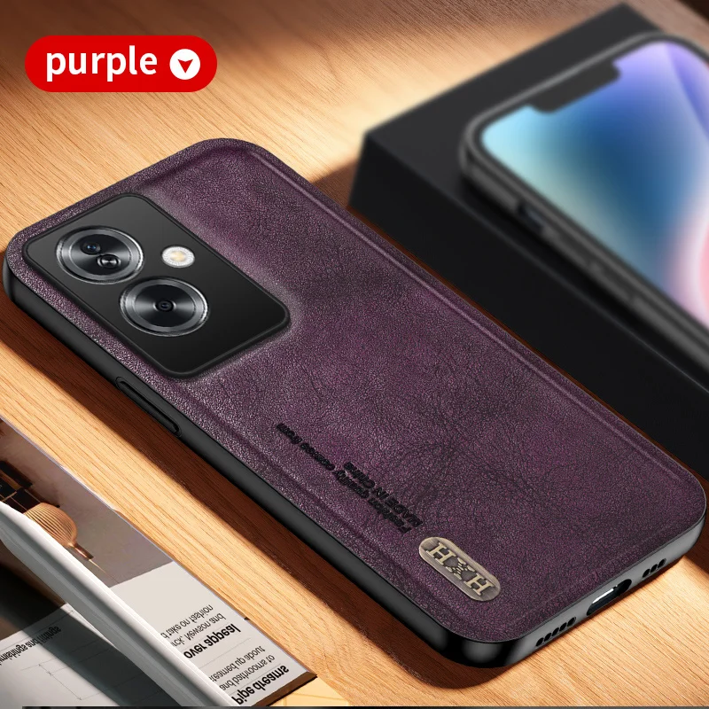 Para OPPO A79 5G / A2 5G Funda para teléfono de cuero magnético prensado  con rejilla cúbica (