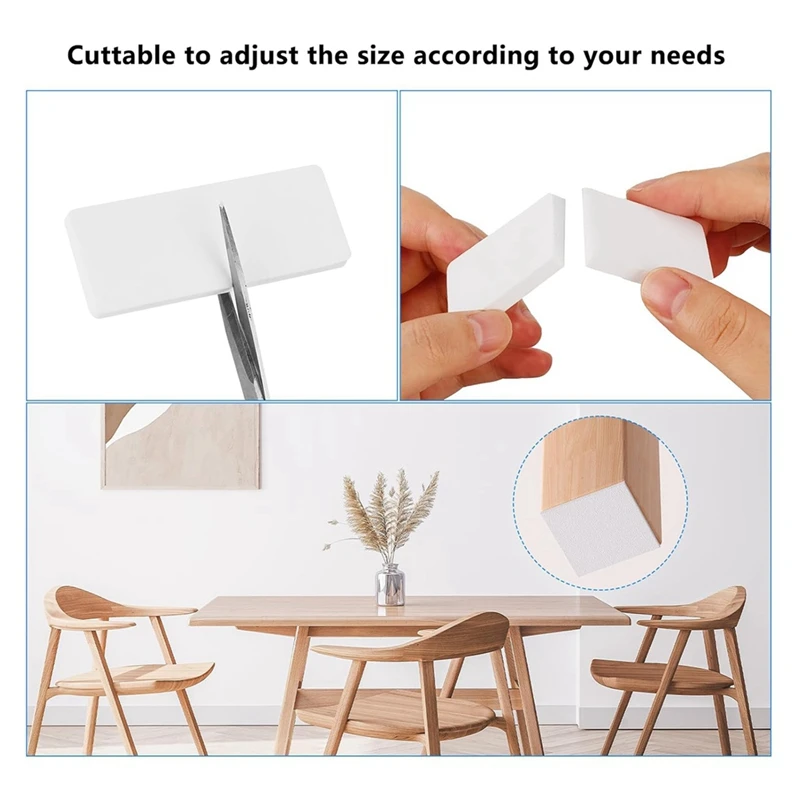 20Pcs Furniture Pads EVA Foam Headboard Stoppers For Wall 10Pcs (15Mm Thick)+10Pcs (5Mm Thick) Wall Protector silicone furniture pads rubber furniture pads headboard stoppers