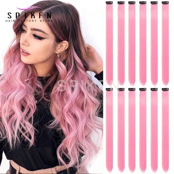 Mini Tape Hair Extensions 10pcs 12' 16' 20' 24' Remy Human Hair Seamless Glue-On Rosy Pink Machine-Made  Human Hair Extensions