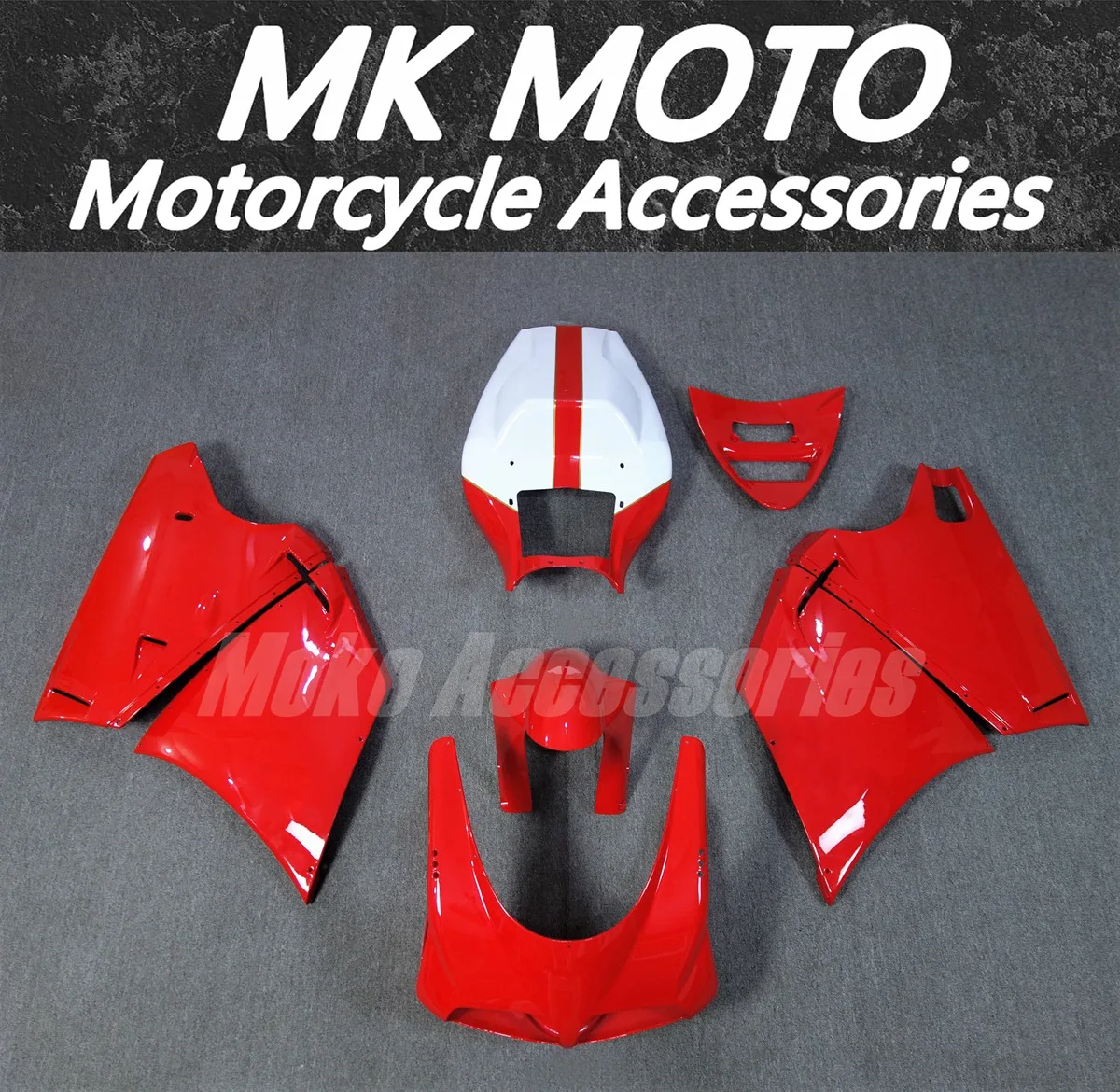 

Комплект обтекателей для кузова 748, 916, 996, 998, высококачественный набор для кузова, инъекция нового АБС-пластика, красный, белый