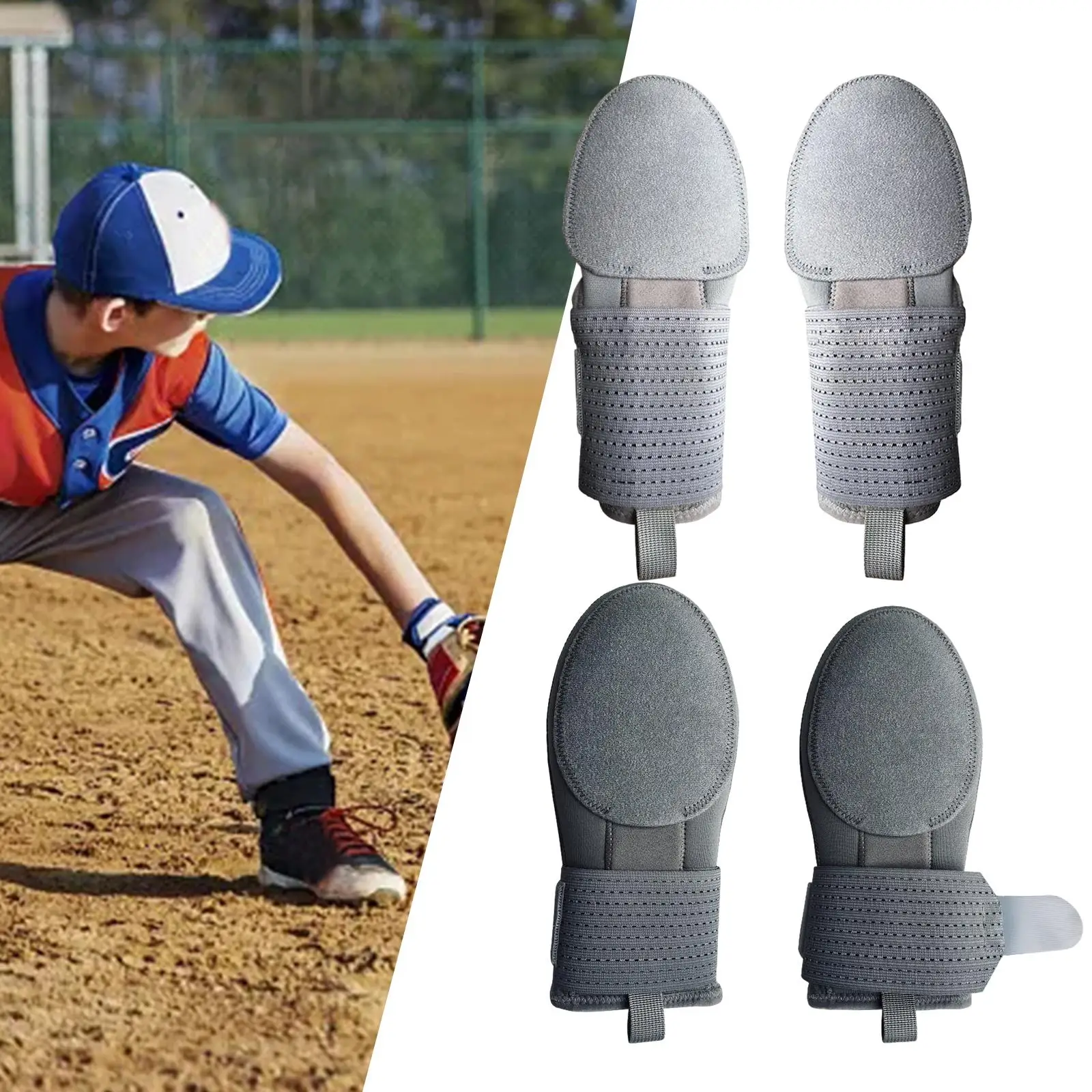 Baseball Sliding Gloves with Elastic Strap Women Men Softball Sliding Guard Breathable Protective Gloves Mitt for Base Running