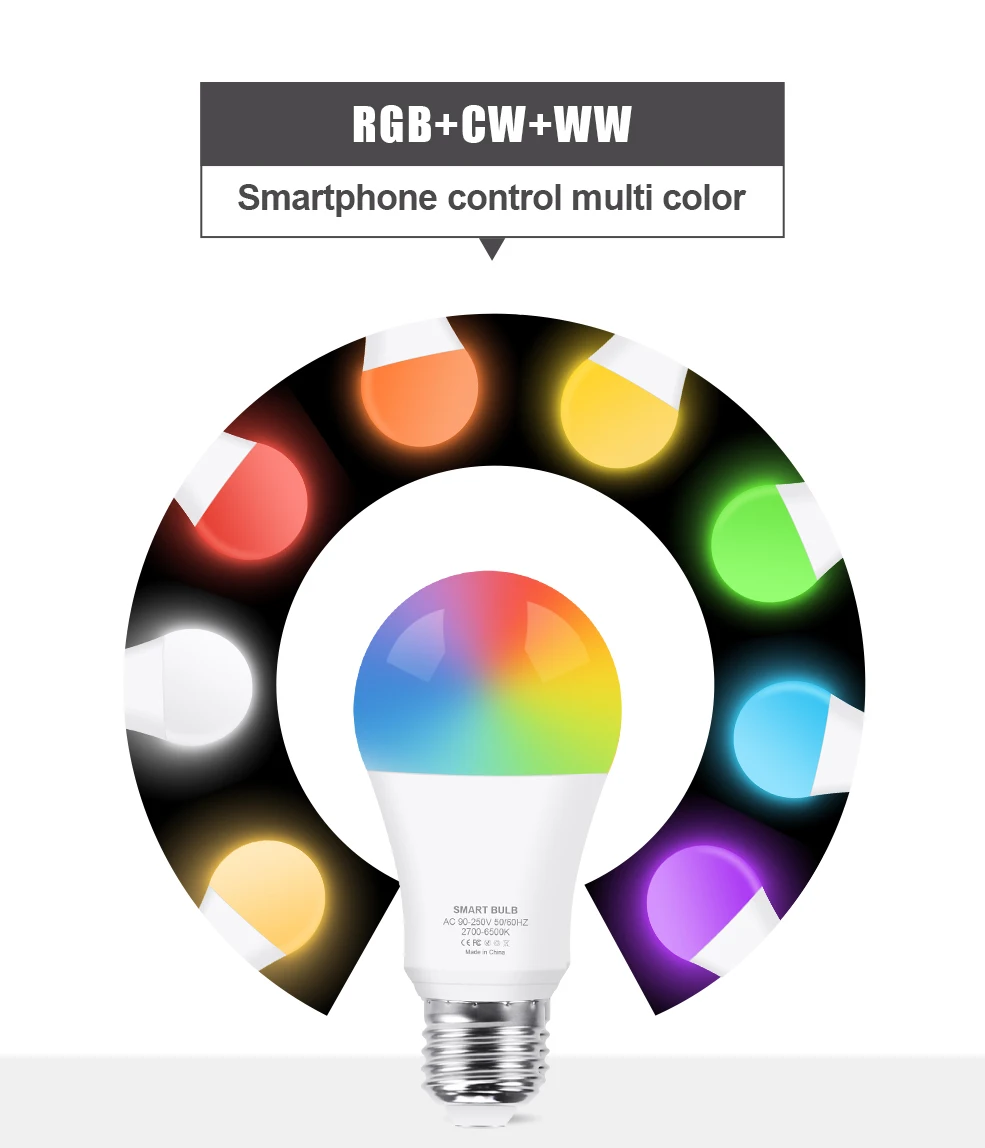 18W 15W Zigbee 3.0 Led 전구 RGB + WW + CW E27 Tuya Wifi 스마트 홈 Led 램프 Alexa Amazon Google Assistant와 호환 가능