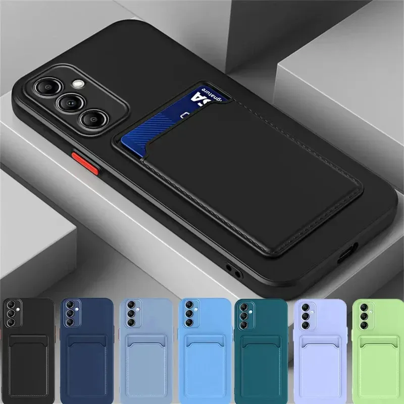 Shockproof Silicone Phone Case with Card Holder
