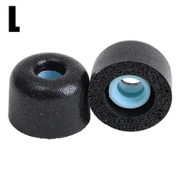Premium Replacement In-Ear Headphones with Soft Memory Foam Ear Tips for Superior Noise Isolation (Black-L)