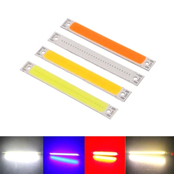 DIY 자전거 작업 램프용 LED COB 스트립, 따뜻한 차가운 화이트, 블루, 레드, COB LED 광원, 3V-4V, DC 60mm, 8mm, 1W, 3W