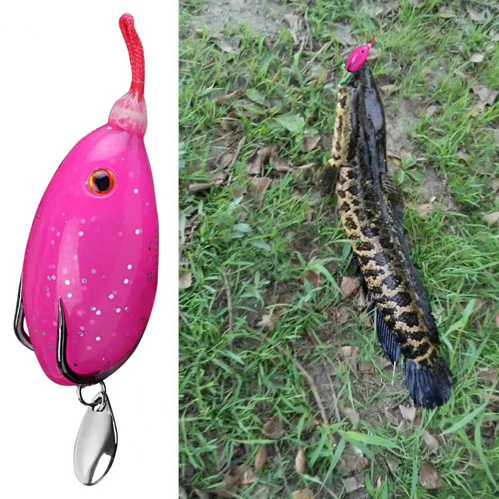 

Great Fishing Hook Lightweight Fish Lure Bait Reusable Bionic Frog Shape Barbed Hook Anti-Scratch