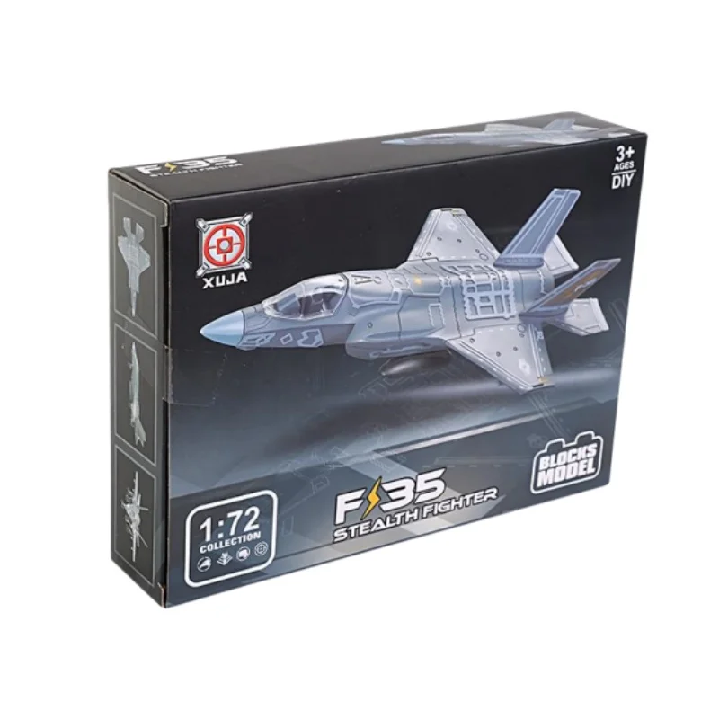 1/72 Amerika F-35 Stealth Fighter Lightning II Modell Kreative Militärserie Bausteine Zusammengebautes Spielzeug für Weihnachtsgeschenke