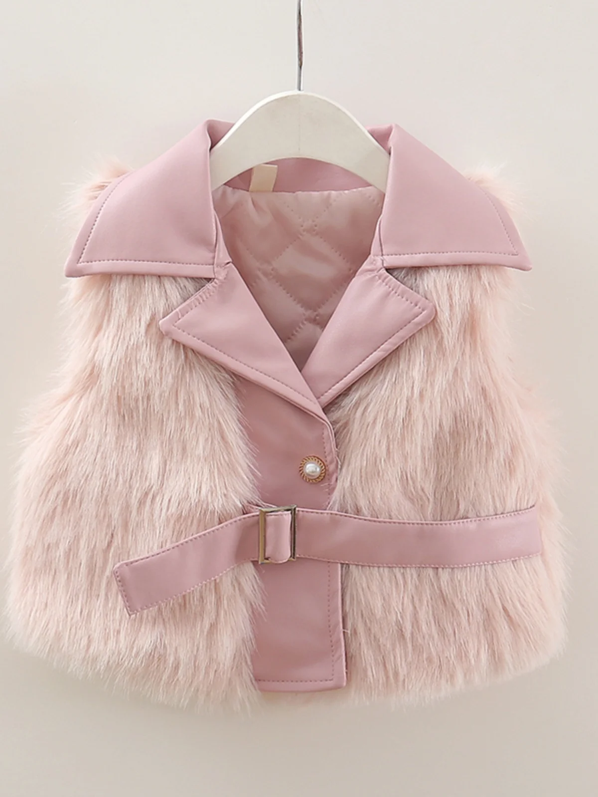 

Girls Vest Coat Autumn and Winter Vests 2023 New Fashion Fur Top Baby Girls Foreign Style Warm Vests Girl Winter Vest Coat