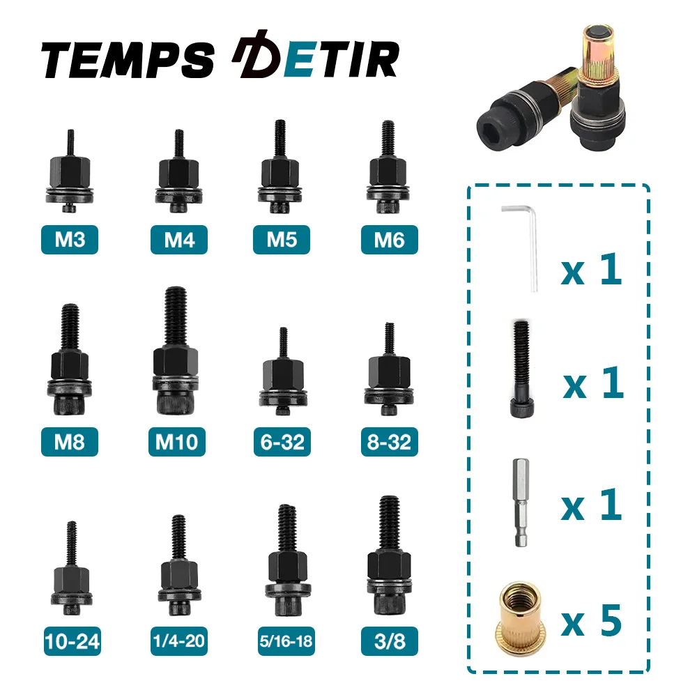 Rivet Nut Tool Hand Rivet Nut Gun Head Riveting Tool Accessories Adapter Hand for M3 M4 M5 M6 M8 M10 Riveter rivet nut tool