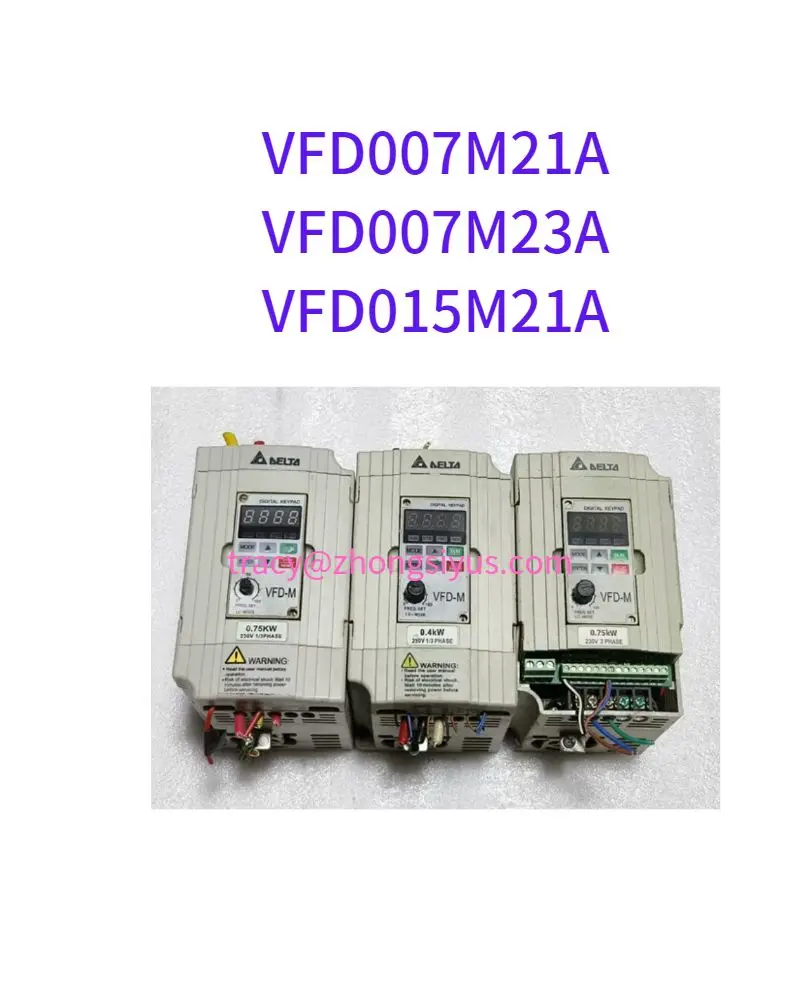 vfd007m21a-vfd007m23a-vfd015m21a中古vfd-mインバーターシリーズテストok