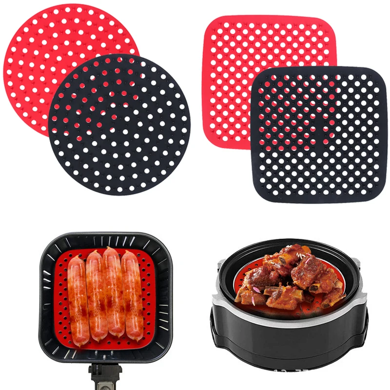 7/8/9inch Air Fryers Oven Baking Tray Fried Chicken Basket Mat Air