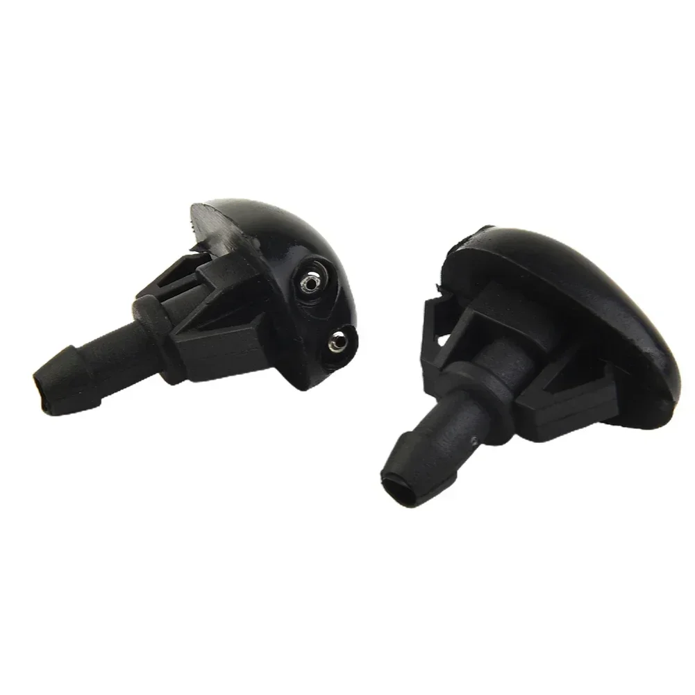 2x Water Jet Nozzle Front Windscreen Washer Nozzle ABS Plastic Black For Nissan Navara D22 D40 Pickup Silvia S14 S15 Windshield
