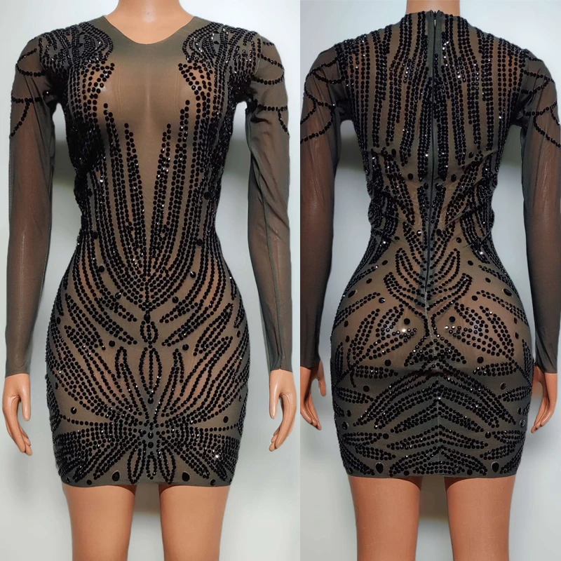 

Сексуальное женское платье с сетчатой юбкой, женское вечернее платье, одежда для бара, ночного клуба, диджея, сценические костюмы, праздничный наряд XS8083