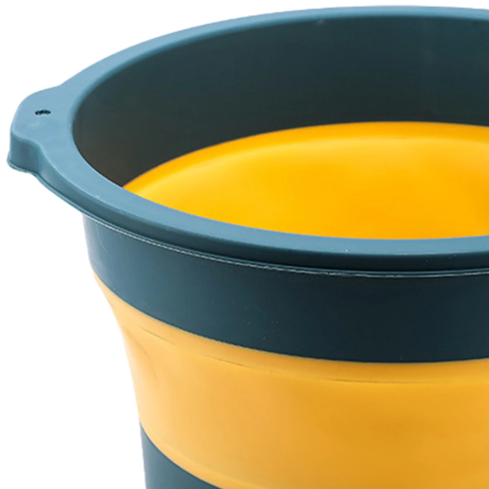 10L Collapsible Bucket with Handle Soaking Feet Bucket Space Saving  Versatile for Outdoor Garden Camping