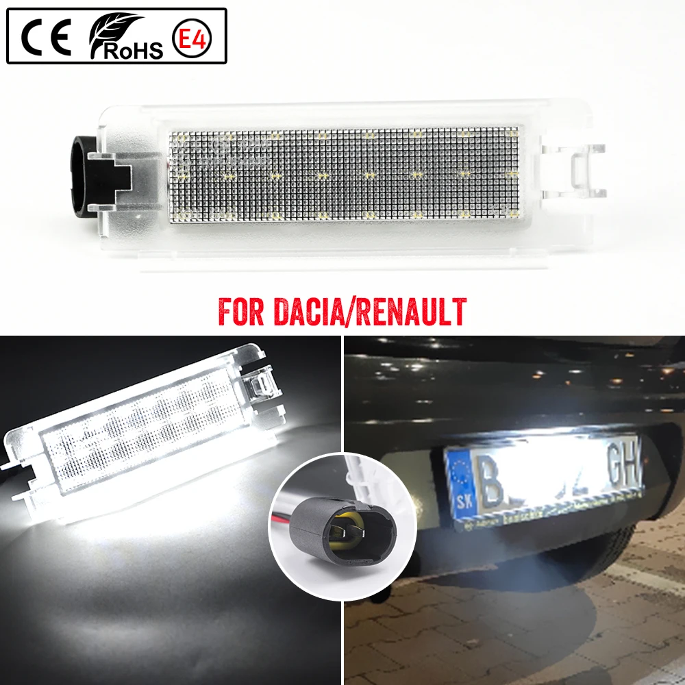 1X Led Targa Luce Per Renault Sandero 2008-2013 Fanale Posteriore Per Auto Nessun Errore Oe #:7700433414