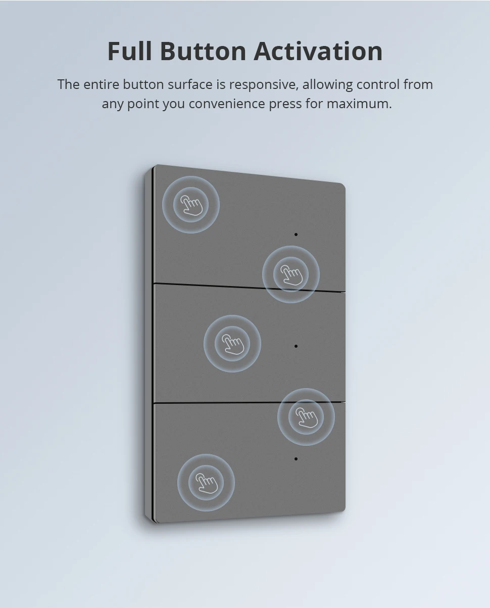 Matter WiFi Smart Wall Light Switch 1 2 3 4 Gangs with Aluminum Alloy Panel Work