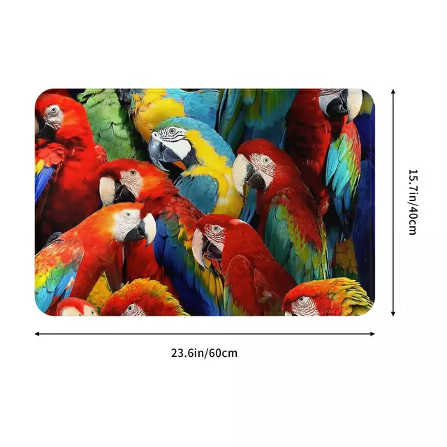 Állati Mém Fürdőszőnyeg Papagájok Ajtóágy Nappali Szőnyeg Bejárat Ajtó Otthon Dekoráció - Image 3