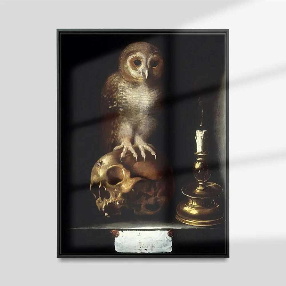 Картина на холсте вантас Сова настенный постер с изображением живописного