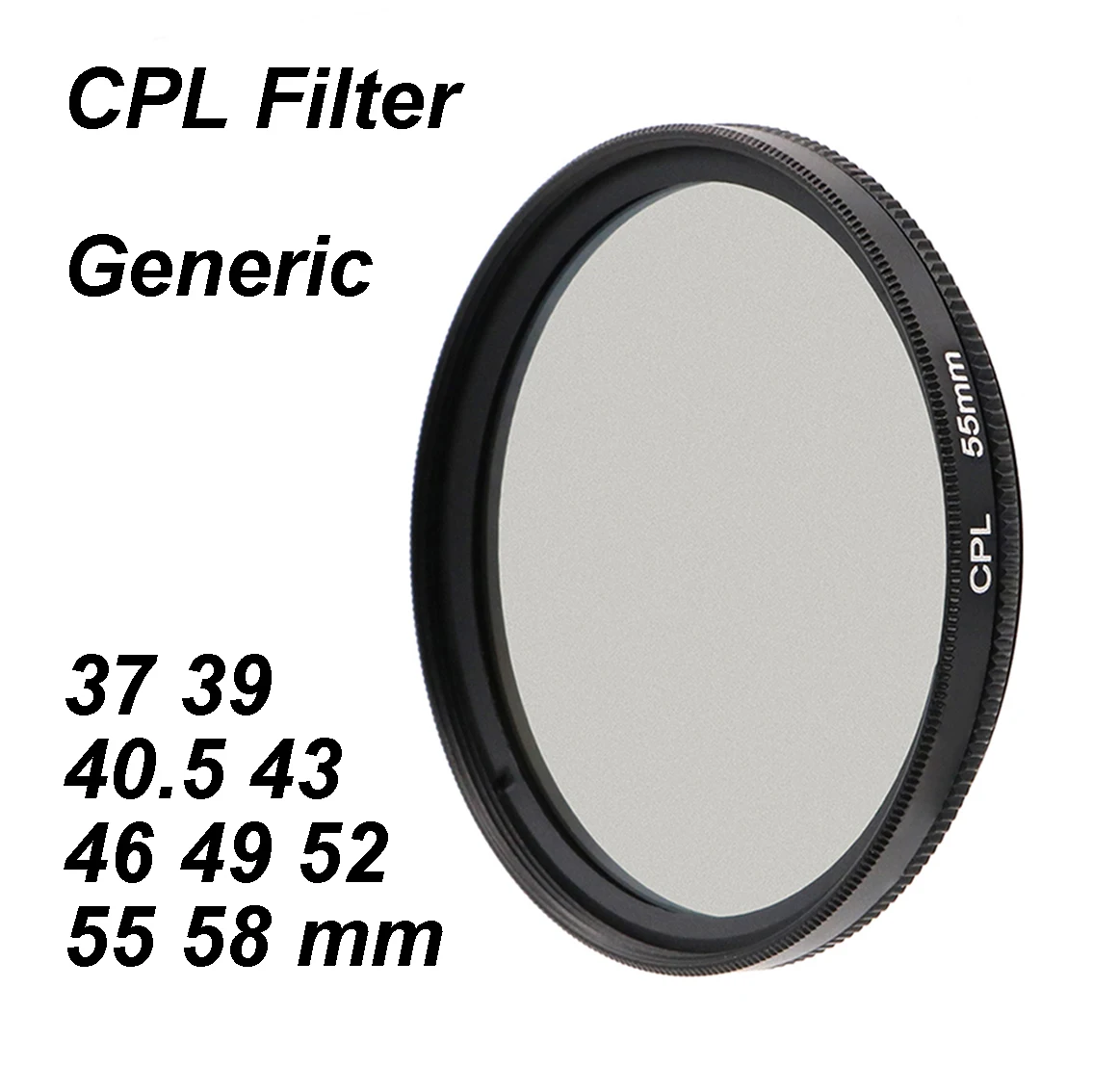 CPLFilterCircularPolarizingFilterCIRPL7mmSlimThinGeneric