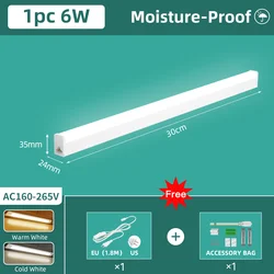 Moisture - Proof LED Tube Light for Kitchen and Bathroom Cabinets - Energy - Efficient and Versatile Lighting Fixture (Cold White)