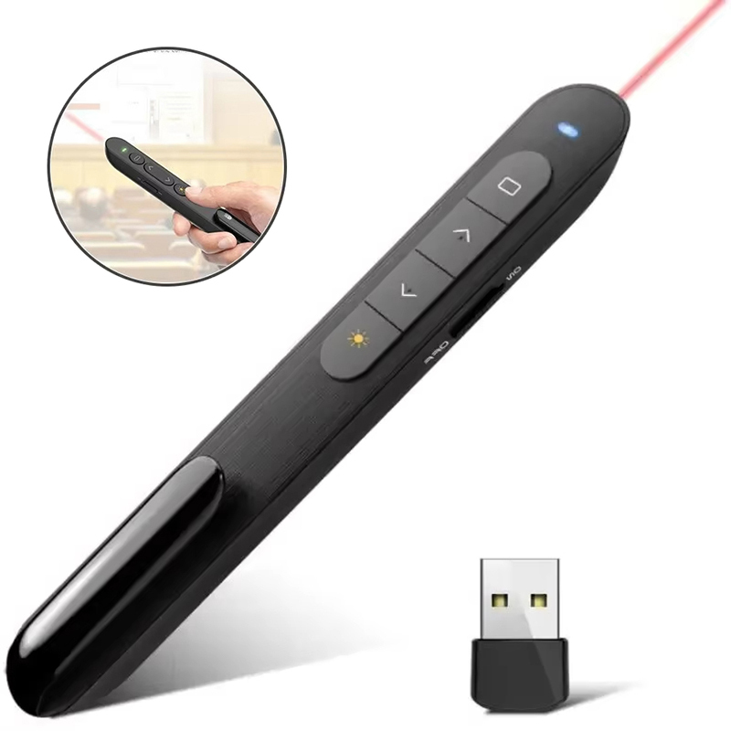 Powerpoint Pen Wireless Presentation Clicker 2.4GHz USB Remote Control Pen For Office Teaching Projector PPT Presenter Slide Pen