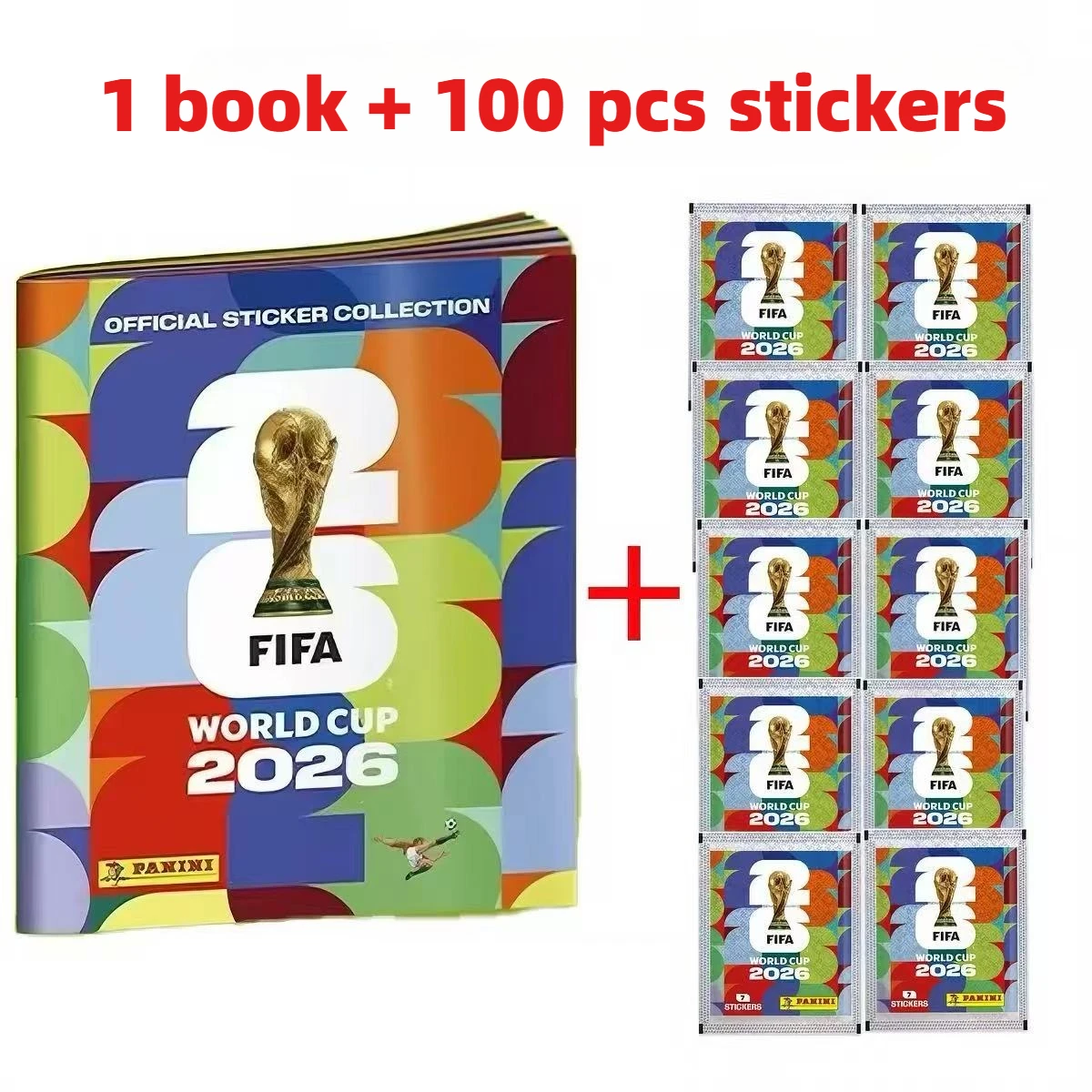Panini 2026 FIFA World Cup Soft Cover Book Stickers International Version Rare Collection Football Sports Fan Hobby Souvenir