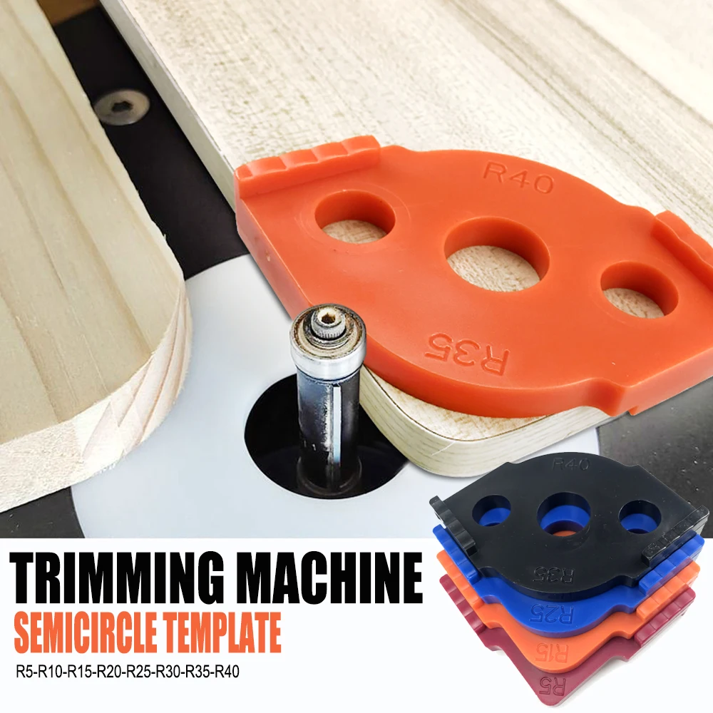 Woodworking Tools Arc Template Trimming Engraving Machine Round Corner Template R gauge Electric Wood Milling DIY