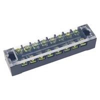 1PCS- TB1508 Dual Row Thick Copper Screw Terminal Block Flame Retardant Grounding Strip Wire Connector 600V 15A 3