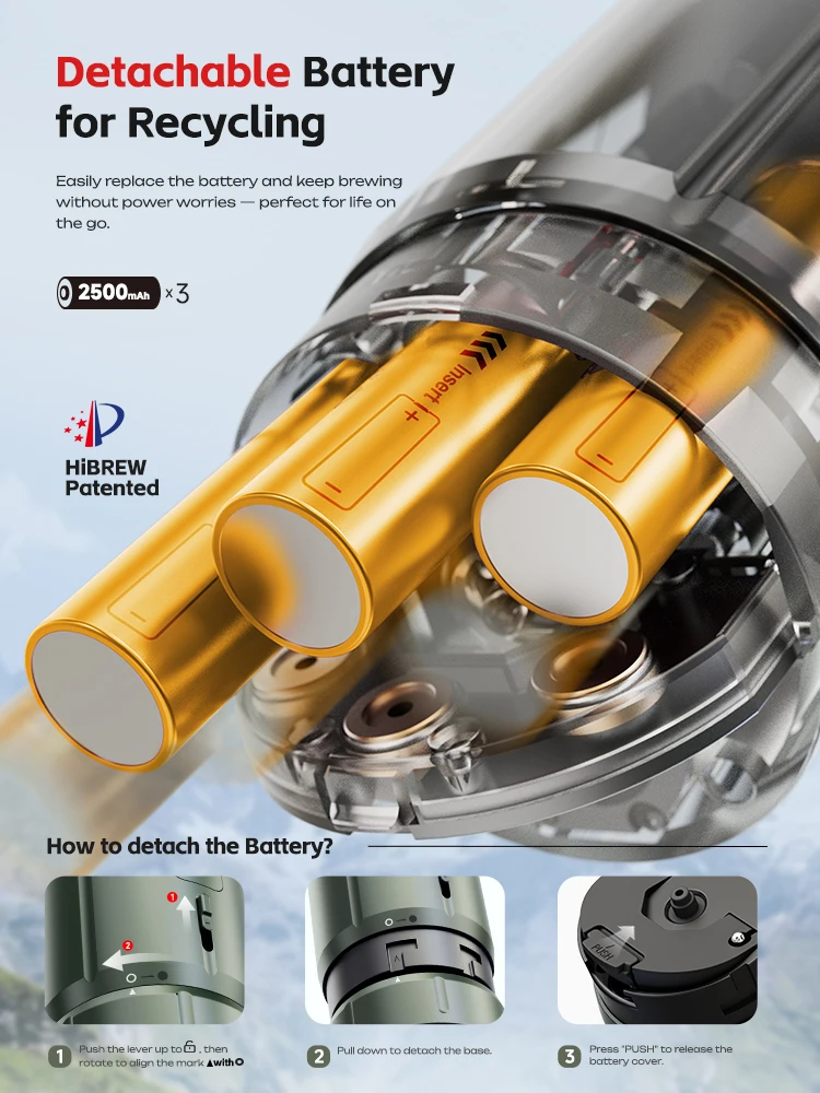 HiBrew H4C Portable Espresso Coffee Maker - هاي بر...