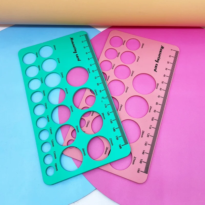Pacifier Measuring Ruler Non-stick 18x10cm Measuring Tools Nipple Diameter Card Sizing Tool Silicone Odorless nipple shields