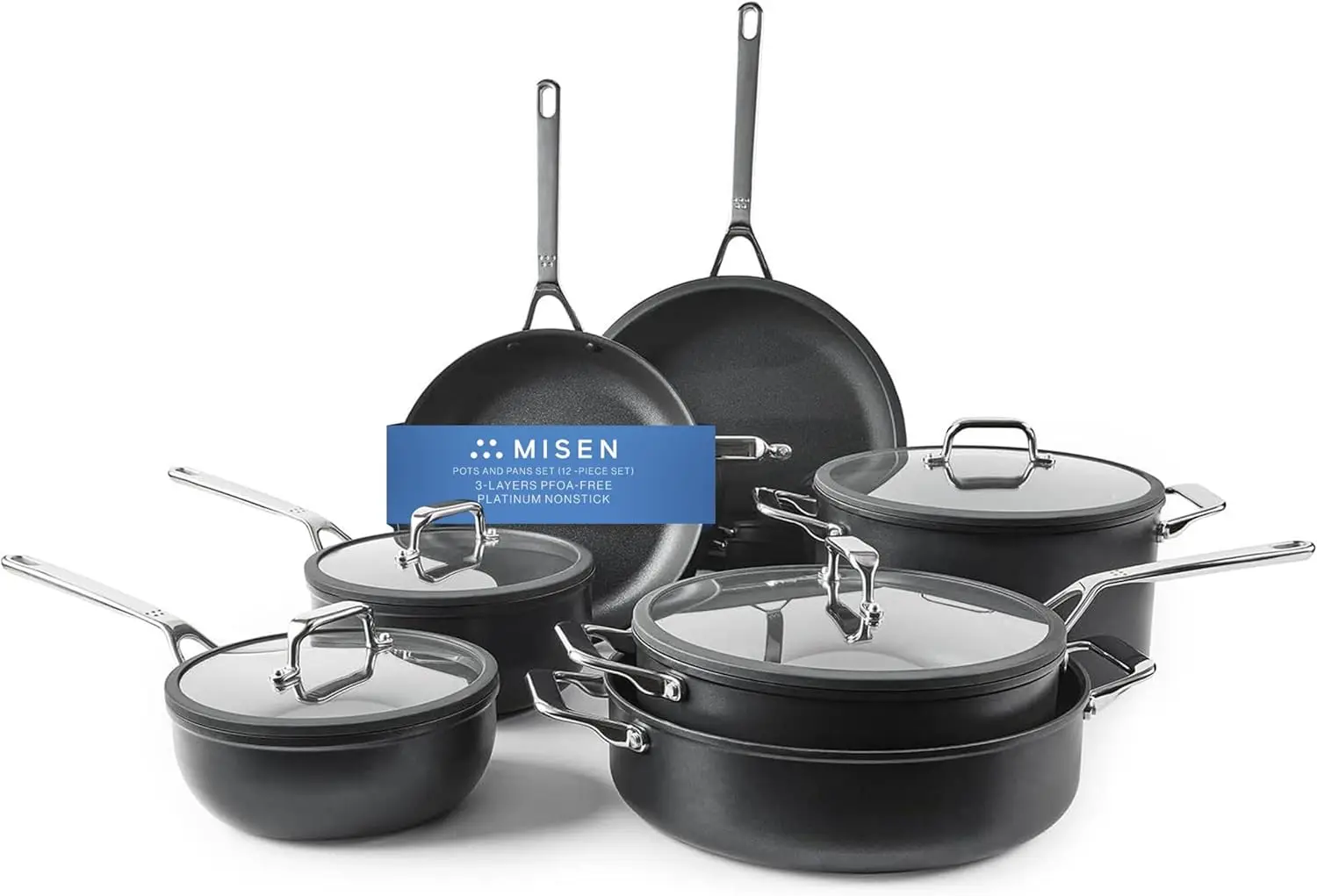 8, 10, 12 Inch Skillets for Cooking Eggs, Omelettes-Induction Ready, Dishwasher Safe