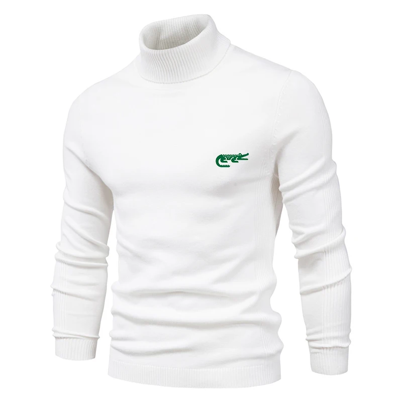 

Men’s Pure Color Pullover Turtleneck Classic Foundation Sweater Autumn And Winter Knit Warm High Quality Sweater