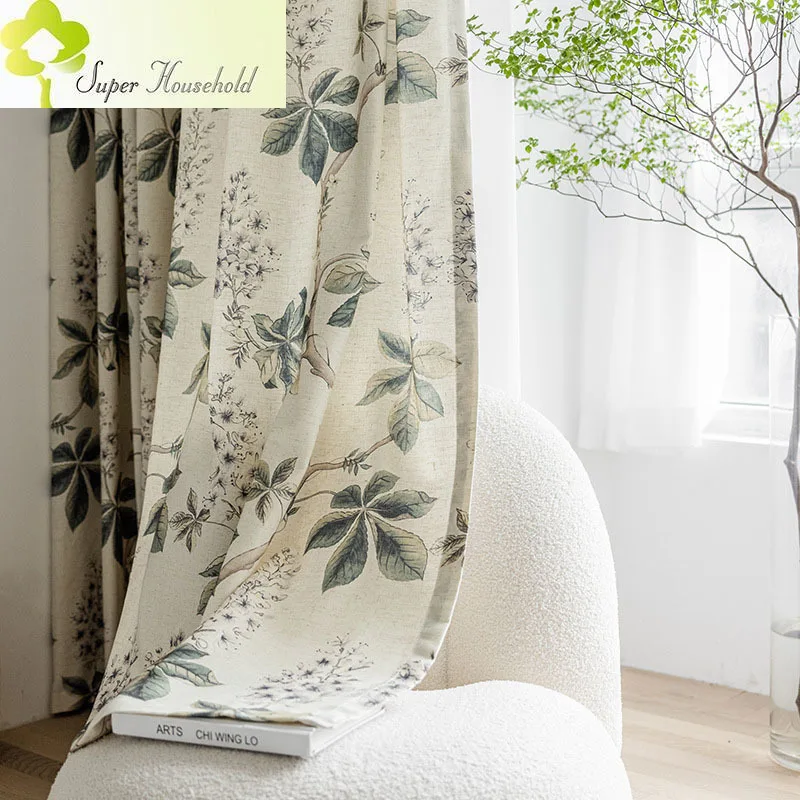 Cortinas De Ventana De Bosque Verde Para Sala De Estar, Sol A Través De La Selva