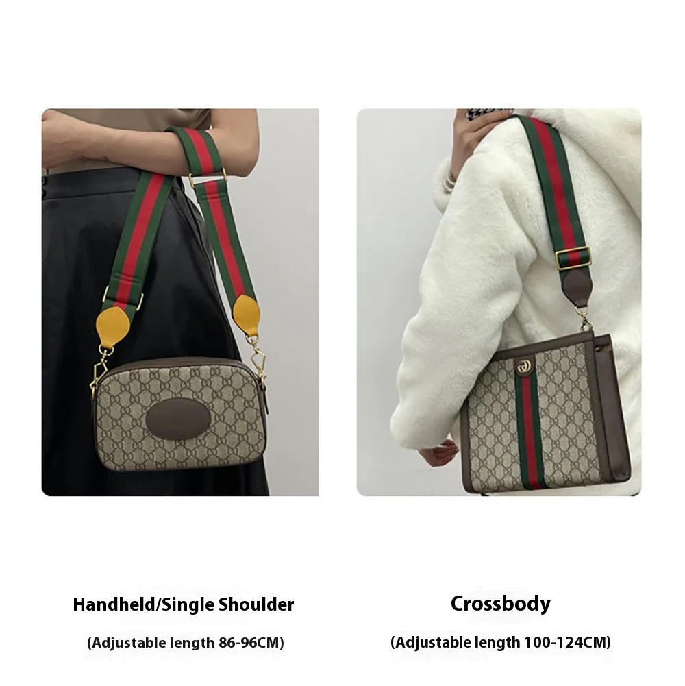 New Crossbody Shoulder Strap Gucci Replacement No Logo Green-Brown