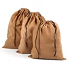 DINYAO Khaki White Flannel Suede Travel Drawstring Pouch Soft Fabric Storage Bag Dust Bags for Luxury Handbags and Shoes 2
