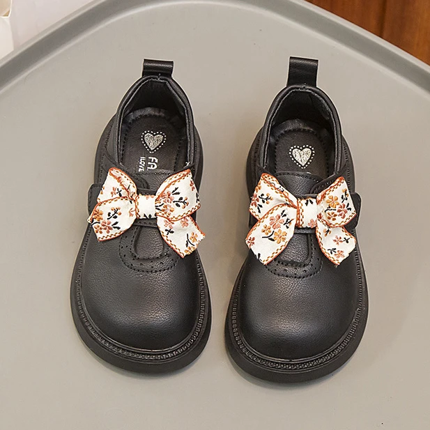 

Детская обувь для девочек, модная кожаная обувь с бантом для маленьких принцесс, красивая обувь для девочек на весну и осень